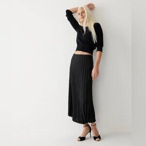 J Crew Gwyneth pleated pull-on midi skirt
